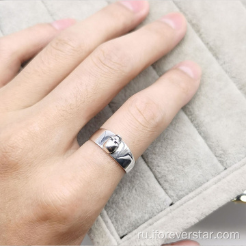 Популярные Mens Rings 925 Стерлинговое серебро Минималистское кольцо